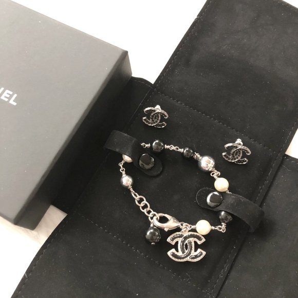 Authentic Chanel Bracelet and Earrings (New) - Picture 1 of 1